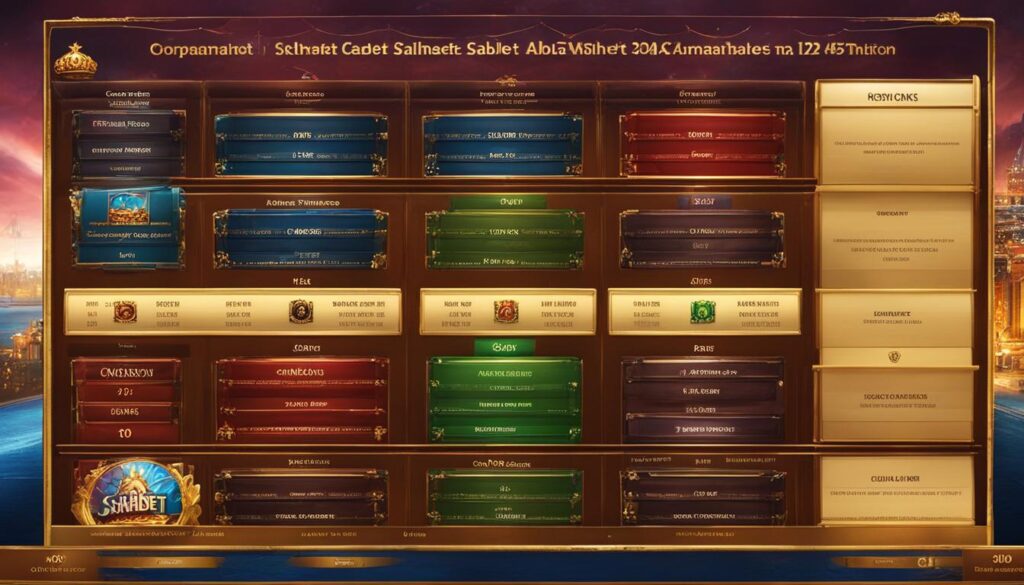 Sahabet Casino Karşılaştırmalı Tablo